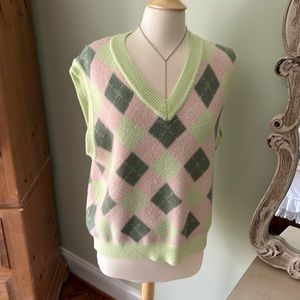 Zara argyle sweater vest